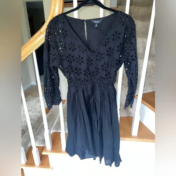 Long Sleeve Black Dress - Picture 4 of 4